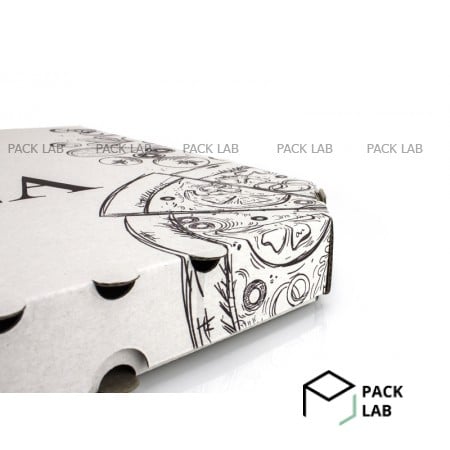 Pizza box white with URBAN logo 300*300*39 Pizza box white with URBAN logo 300*300*39